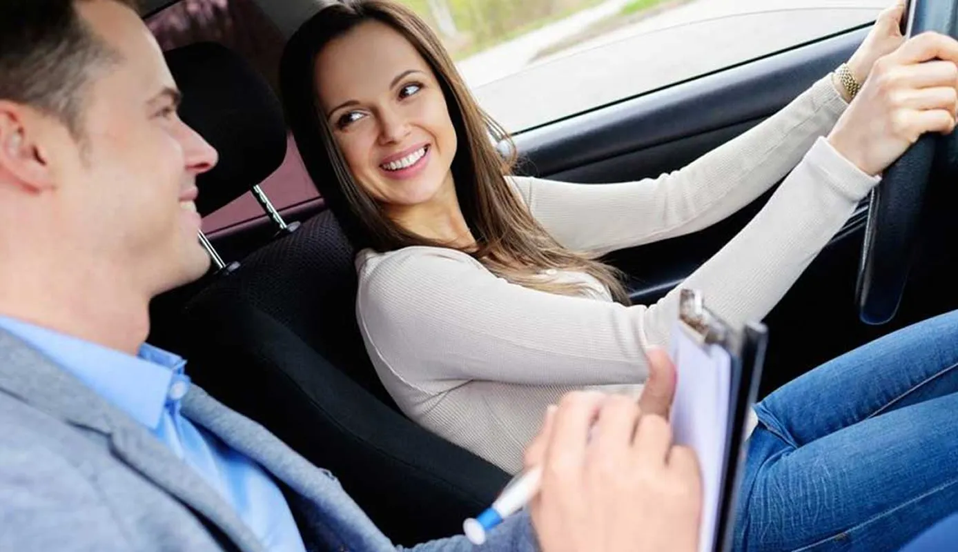 Student practising with a driving school vancouver instructor