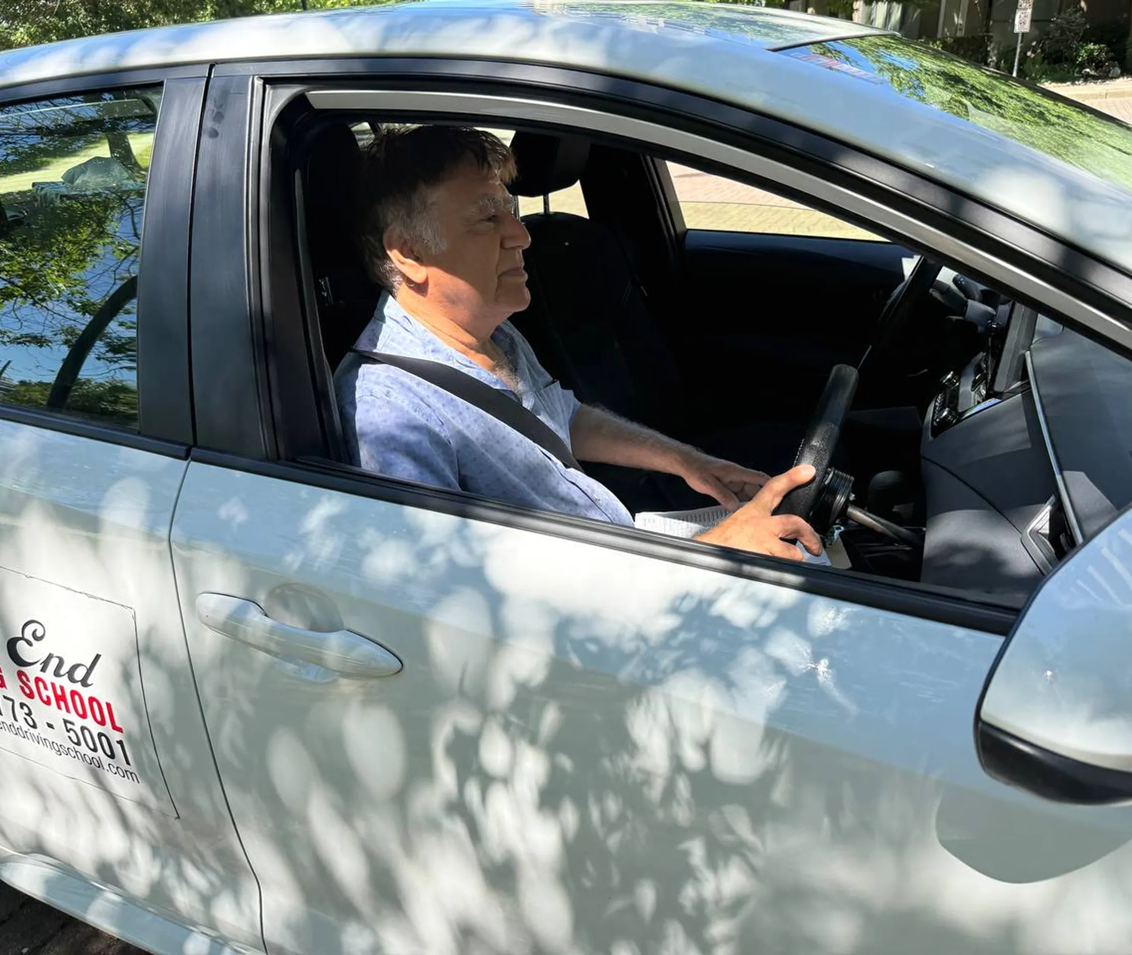 Student taking an individual lesson in Vancouver with driving lesson prices
