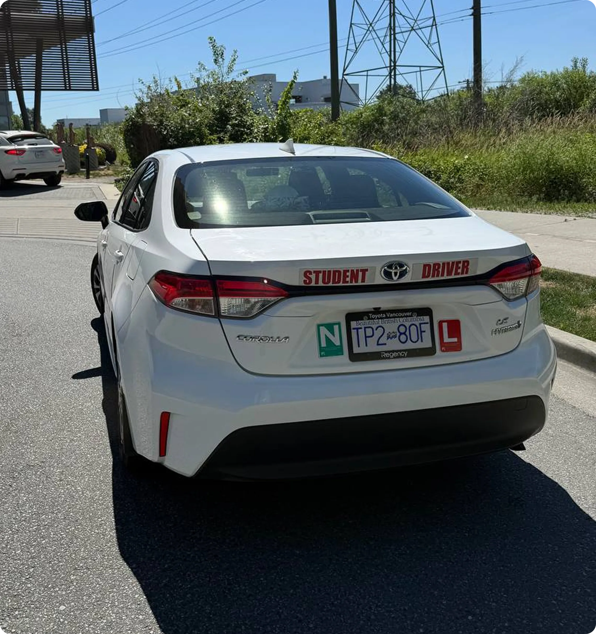 West End Driving School training vehicle used for Vancouver driving lessons