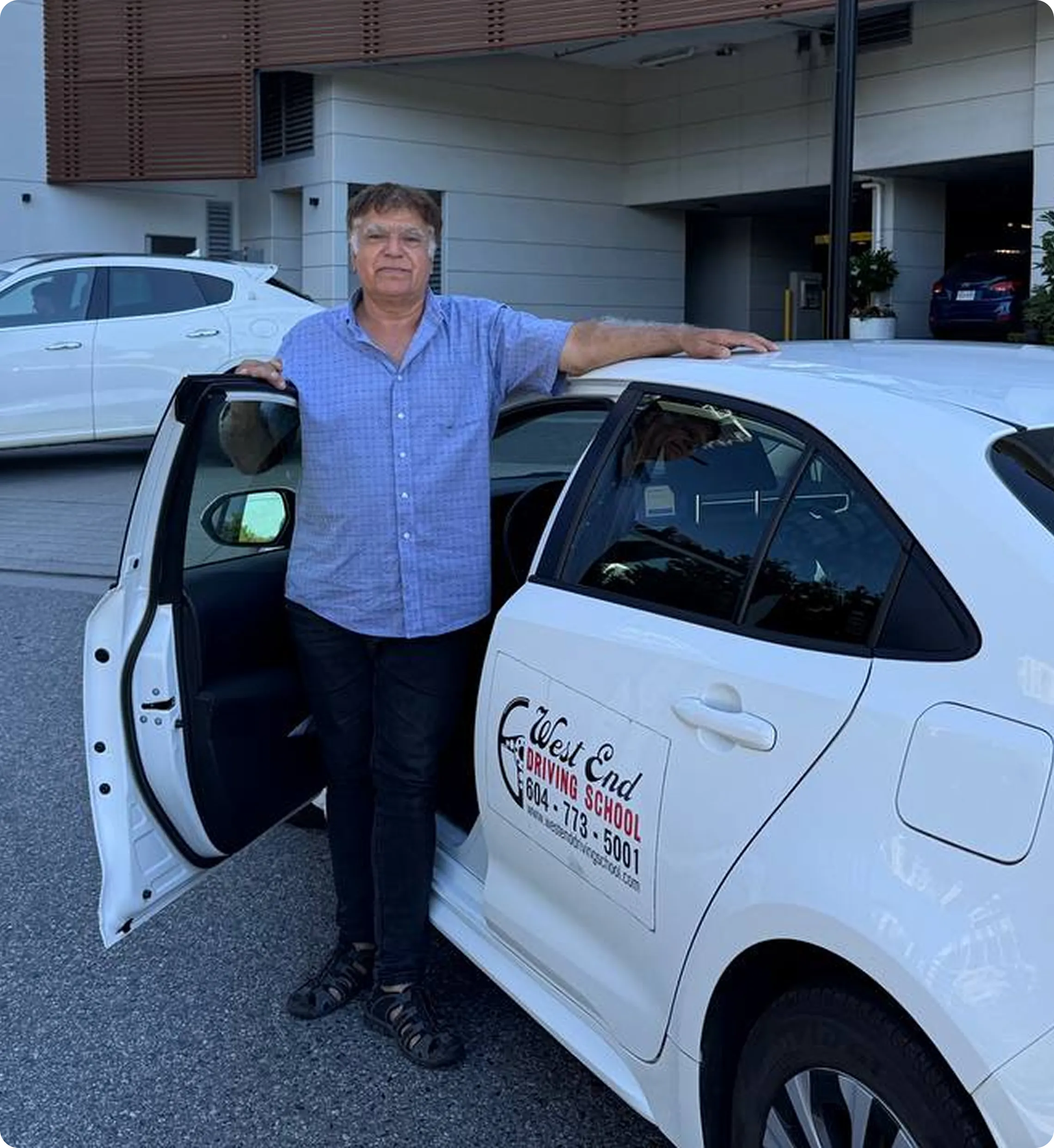 West End Driving School instructor supporting Vancouver driving students